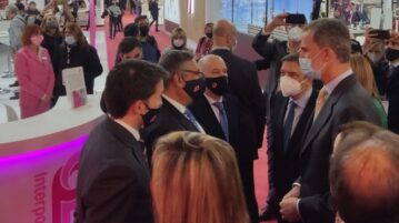 INTERPORC a su presidente, Manuel García; su director, Alberto Herranz; y su director de Internacional, Daniel de Miguel.